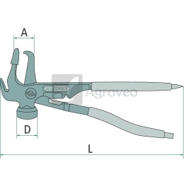 Szczypce do odważników, samo-otwierające się, 250mm 7881502024 150.2024