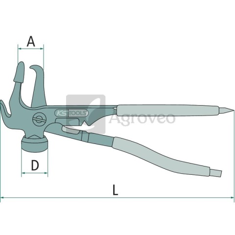 Szczypce do odważników, samo-otwierające się, 250mm 7881502024 150.2024 Szczypce do odważników, samo-otwierające się, 250mm 7881502024 150.2024