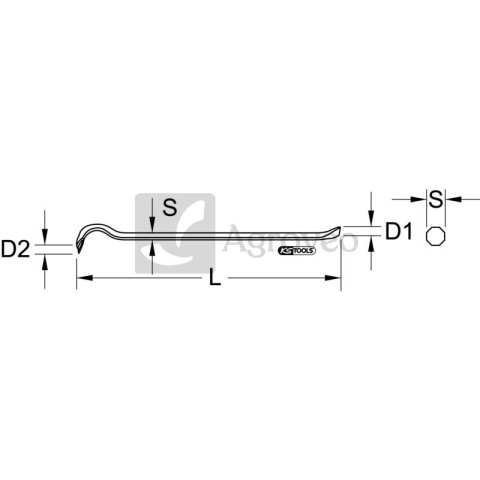Gwoździownica, 800mm, 6-kątny 7881560593 156.0593 Gwoździownica, 800mm, 6-kątny 7881560593 156.0593