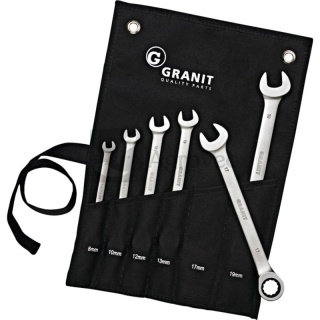 Zestaw grzechotkowych kluczy szczękowo-oczkowych 7301352