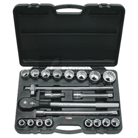 Zestaw klucza nasadowego 3/4", 21 el. 7889110751 911.0751 Zestaw klucza nasadowego 3/4", 21 el. 7889110751 911.0751