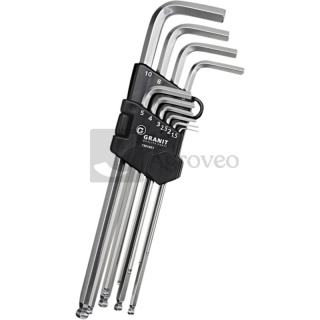 Zestaw kluczy imbusowych, długich, 10 sz 7301651