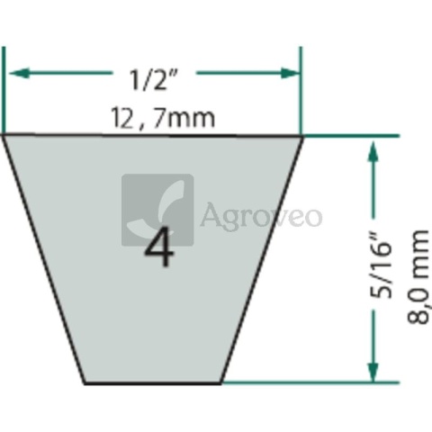 Pasek klinowy 57274083 37X27, 037X27MA, 248-083 Pasek klinowy 57274083 37X27, 037X27MA, 248-083