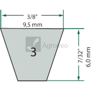 Pasek klinowy 57273042 3L420K, 238-042