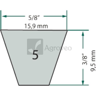 Pasek klinowy 57275101 5L1010K, 258-101