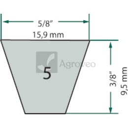 Pasek klinowy 5/8'' 134 cale 18461952 5L1340K