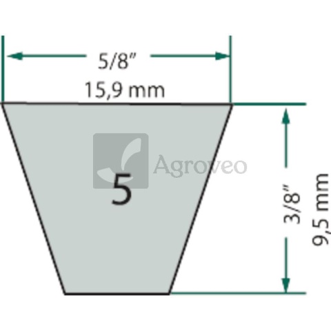 Pasek klinowy 5/8'' 134 cale 18461952 5L1340K