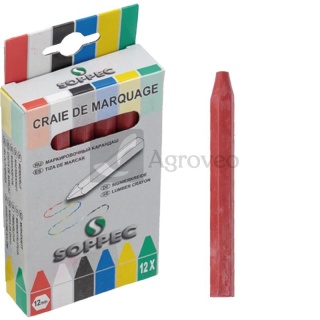 Kreda do znakowania drewna czerwona 12szt. 32270046