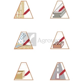 Kreda do znakowania odblaskowa czerwona 12szt. SOPPEC 32270837