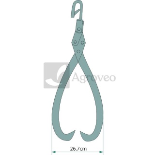 Szczypce z obrotowym hakiem kutym 1500kg 32270163