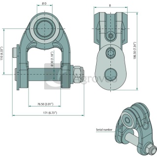 Przegub Link BR 1-A 80/40 25702870 2050029