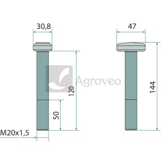 Śruba z łbem młotkowym 32272057