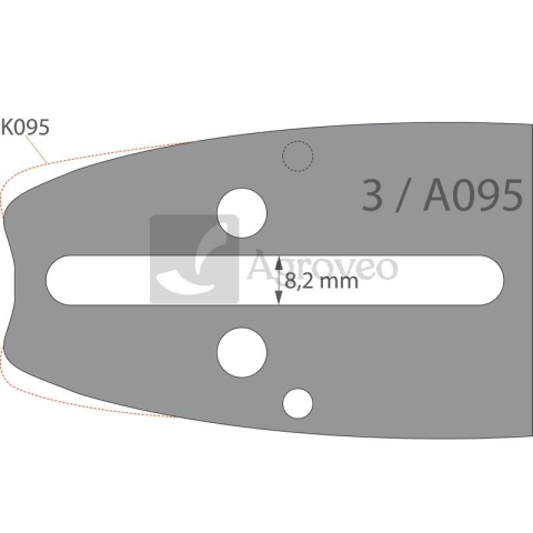 Zestaw prowadnic łańcucha 2 + 1 45271066 578739
