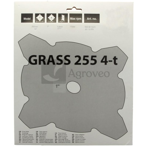 Ostrze do cięcia trawy D=255mm, 4 ostrza 12111494 504001303