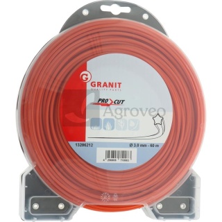 Żyłka tnąca gwiazda fi 3,0mm pomarańczowa 60m 13286212 99371E