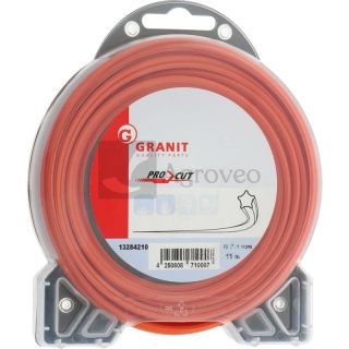 Żyłka tnąca gwiazda fi 2,4mm pomarańczowa 15m 13284210