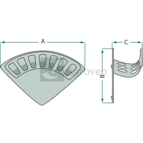 Mocowanie naścienne węża 26070463 Mocowanie naścienne węża 26070463