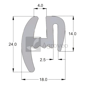 Uszczelka szyb kabinowych 4mm 20mb profil TN Ursus C-360 65649300000 49.30.000.0 (4 mm)