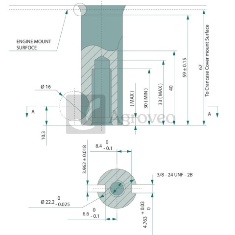 Silnik 11126061 LC1P70F-3 - B SHAFT