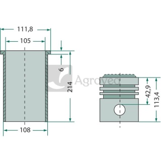 Zestaw naprawczy silnika 75793061961 7701032472, 7701023376, 300181