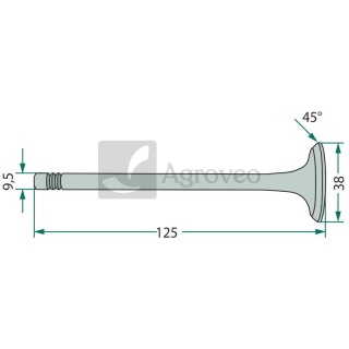 Zawór wydechowy 38003076 K950100, T4165
