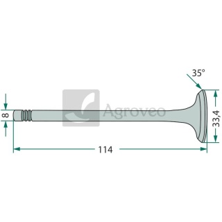 Zawór wydechowy 38015393 31431761, 31431011, 36375298M1, 747581M1