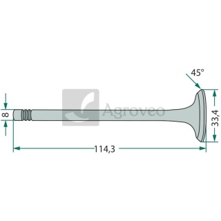 Zawór wydechowy 38015394 737640M1, 31431591, V3364
