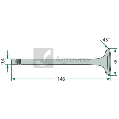 Zawór wydechowy 38017138 87802262, 87295256, 87800340, 87802143, 83912598, 81825866, D8NN6505AA, 81825866GV