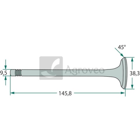 Zawór wydechowy 38017765 81818709, C7NN6505E