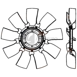 Łopatki wentylatora 4558MV 376907661 4281537M1, CFW 84 000P, 8MV 376 907-661