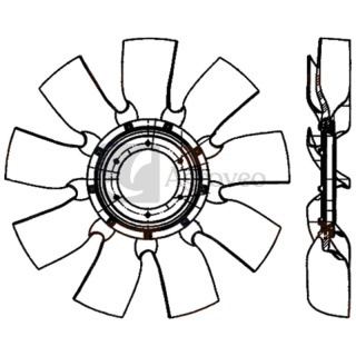Łopatki wentylatora 4558MV 376907661 4281537M1, CFW 84 000P, 8MV 376 907-661