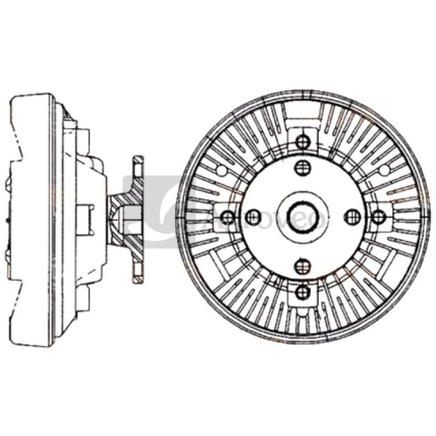Sprzęgło wiskotyczne 4558MV 376907361 3783123M1, CFC 228 000P, 8MV 376 907-361