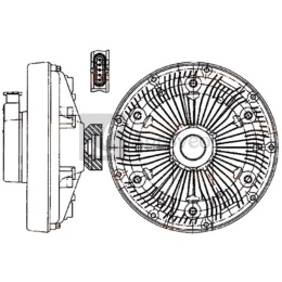 Sprzęgło wiskotyczne 4558MV 376907401 4281538M1, 8MV 376 907-401, CFC 229 000P