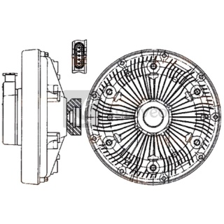 Sprzęgło wiskotyczne 4558MV 376907401 4281538M1, 8MV 376 907-401, CFC 229 000P