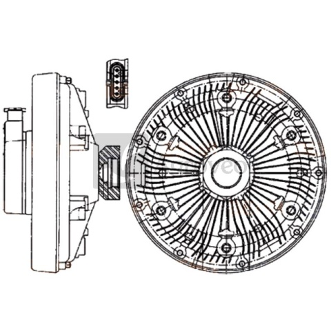 Sprzęgło wiskotyczne 4558MV 376907401 4281538M1, 8MV 376 907-401, CFC 229 000P