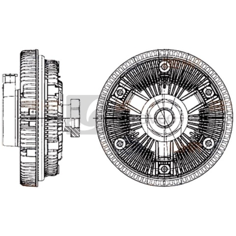 Sprzęgło wiskotyczne 4558MV 376907411 82025803, CFC 230 000P, 8MV 376 907-411