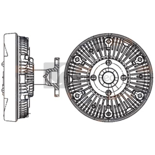Sprzęgło wiskotyczne 4558MV 376907611 RE213154, AL167987, AL177841, CFC 235 000P, 8MV 376 907-611