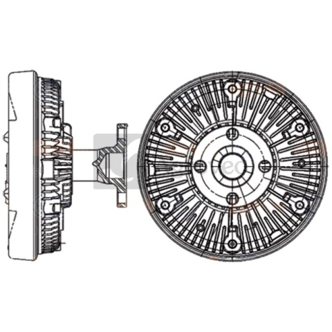 Sprzęgło wiskotyczne 4558MV 376907611 RE213154, AL167987, AL177841, CFC 235 000P, 8MV 376 907-611