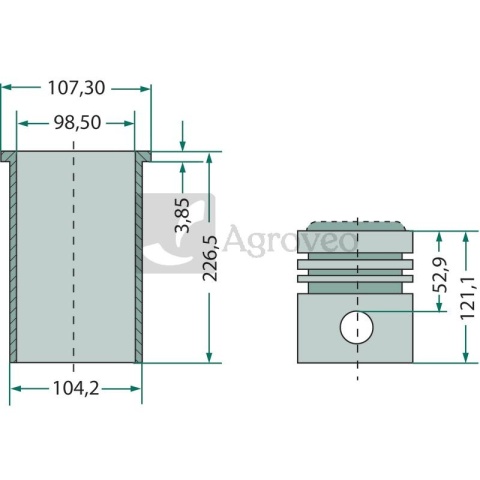 Tuleja cylindrowa 8303135X032 3135X032, PERKP3135X032