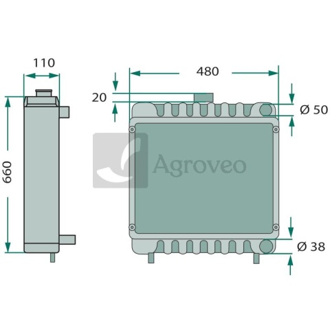Chłodnica 74702369 1-33-153-001, 1-33-153-060