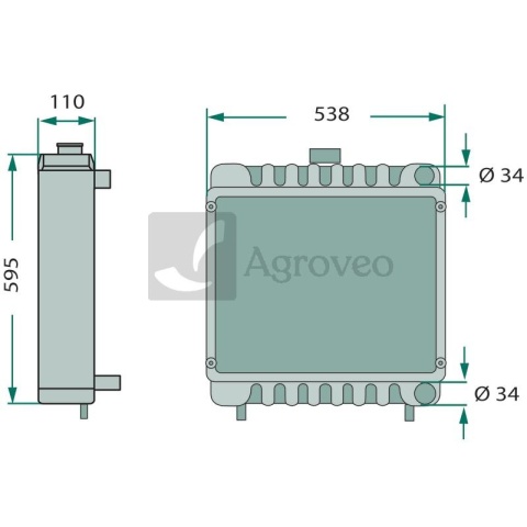 Chłodnica 74704071 04438384/10, 04438384, 04411151, 0443838410