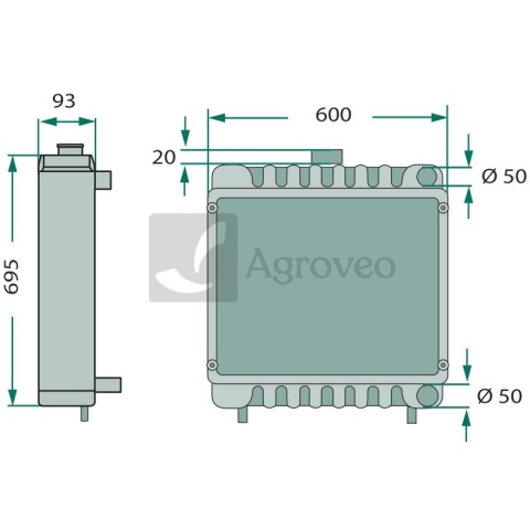 Chłodnica 74715037 3618630M92, 440060N
