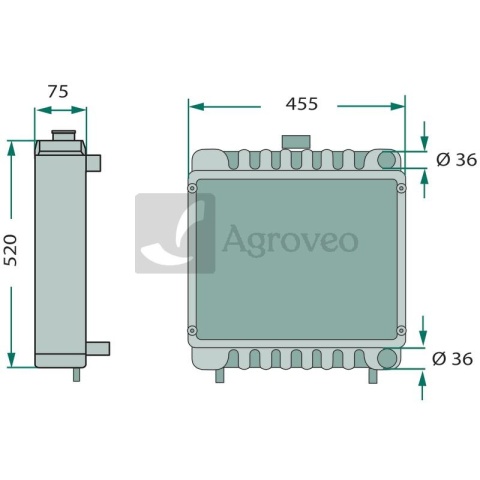 Chłodnica 74721102 133700530901, 133700530070