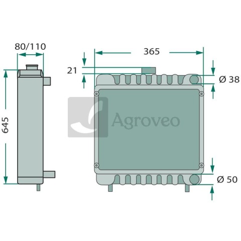 Chłodnica 74712026 AL38373, AL31503, AL39290