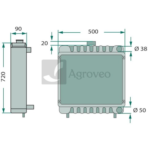 Chłodnica 74712028 AL37568, AL31237