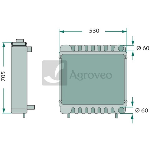 Chłodnica 74712038 AL116668, AL115732, AL115731, AL115002, AL118774, AL110996, AL110865, 440047N, 8MK 376 710-011