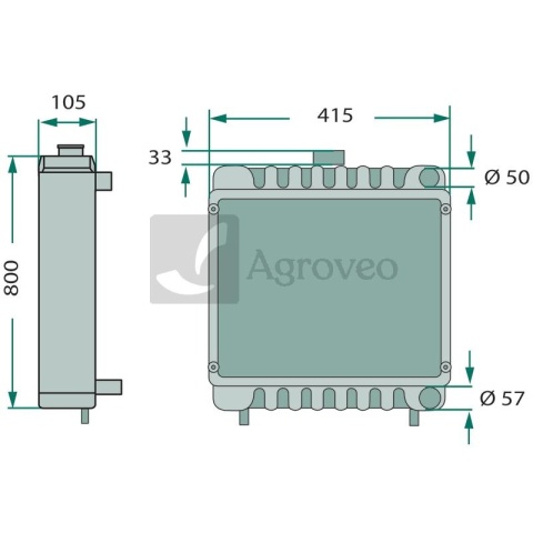Chłodnica 74712123 AL24115, AT26474