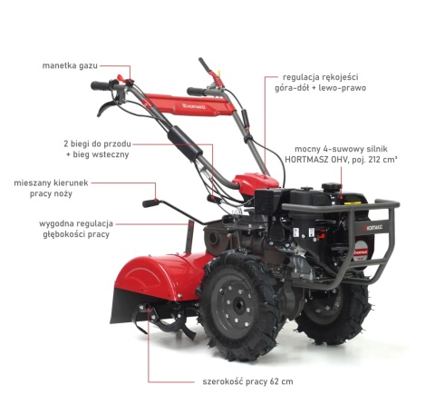 Glebogryzarka spalinowa HORTMASZ HGS X620N