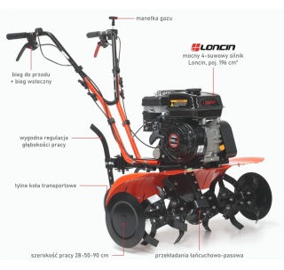 Glebogryzarka spalinowa HORTMASZ HGS 6580 L