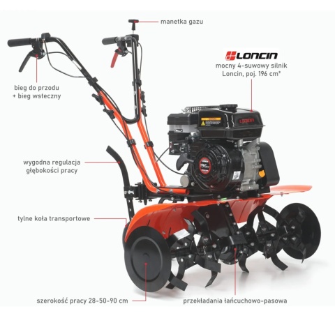 Glebogryzarka spalinowa HORTMASZ HGS 6580 L